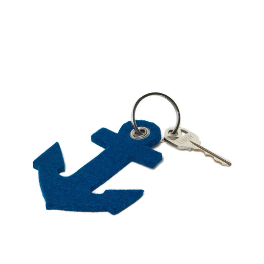 Key Fob Anchor - Cobalt Blue Felt - TheHans