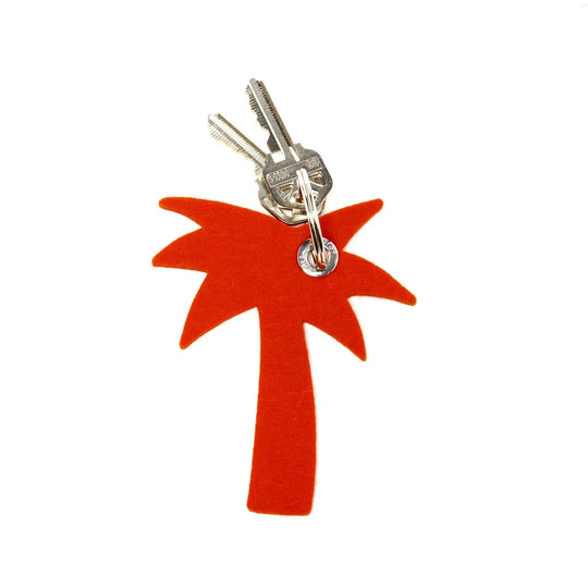 Key Fob Palm Tree - Orange Felt - TheHans