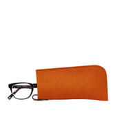 Eyeglass sleeve ember felt/ sienna leather - TheHans