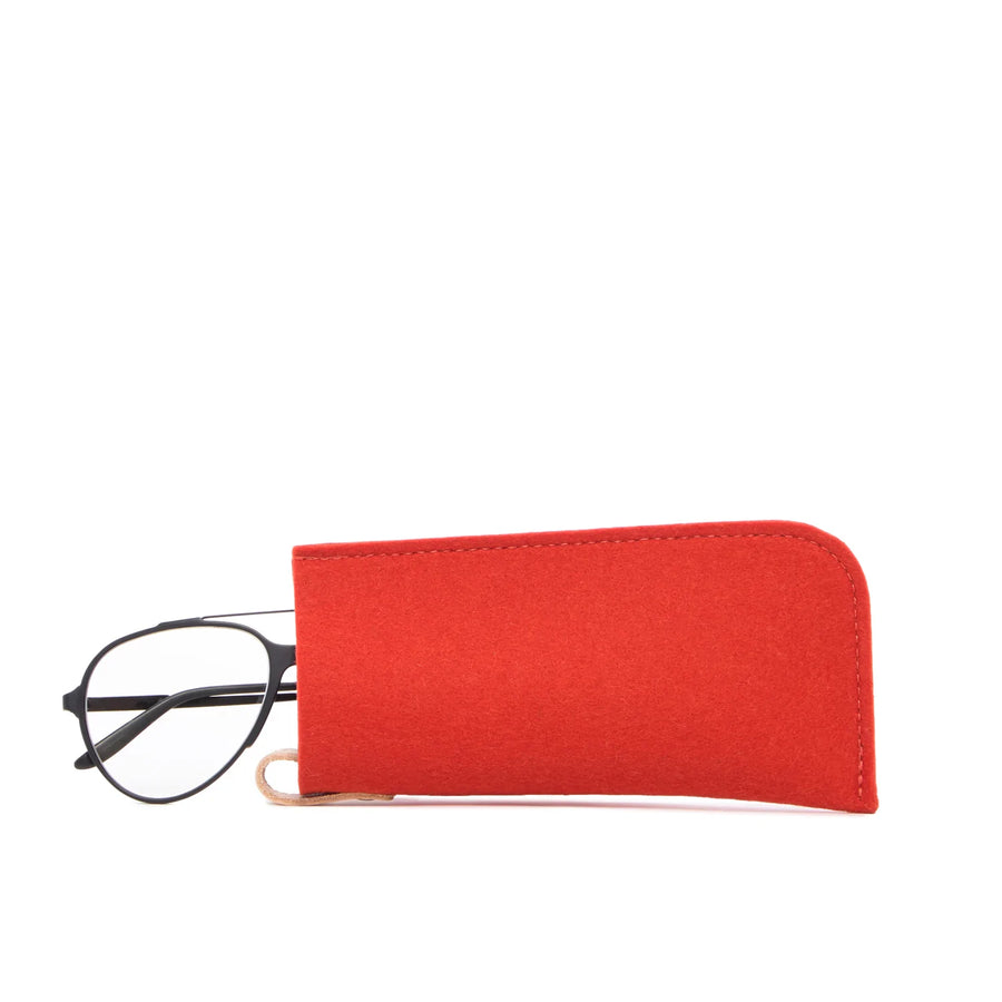 Classic Eyeglass Sleeve - Orange Felt - TheHans