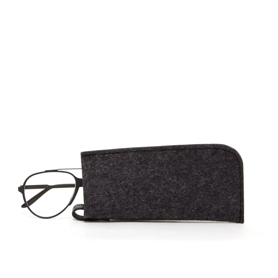 Classic Eyeglass Sleeve - Charcoal Felt - TheHans