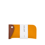 Anzen Eyeglass Sleeve - Turmeric Felt , Sienna Leather - TheHans