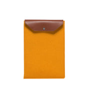 Laptop Sleeve 13" - Turmeric Felt, Sienna Leather - TheHans