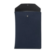 Laptop Sleeve 13" - Marine ,Black Leather - TheHans