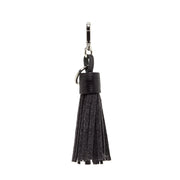 Felt Tassel - Charcoal Felt, Black Leather - TheHans