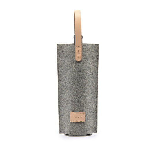 Cozy Carrier Solo - Granite Felt, Natural Leather - TheHans