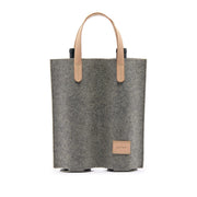 Cozy Carrier Duo - Granite Felt, Natural Leather - TheHans