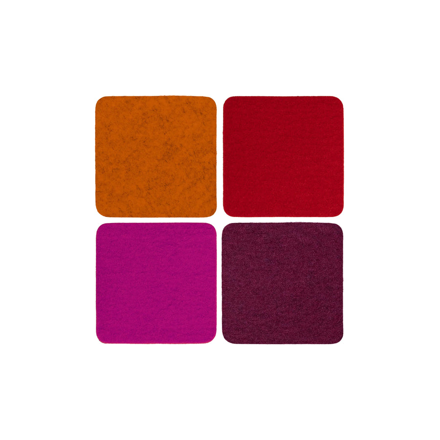 Coaster Square 4 Pack - Bordeaux - TheHans