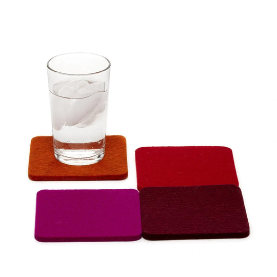 Coaster Square 4 Pack - Bordeaux - TheHans