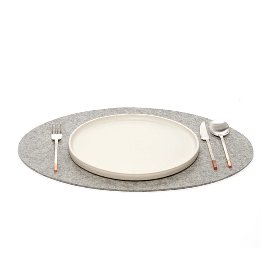 Felt Placemat Oval - Granite - TheHans