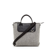 Bedford Crossbody - Granite Felt, Black Leather - TheHans