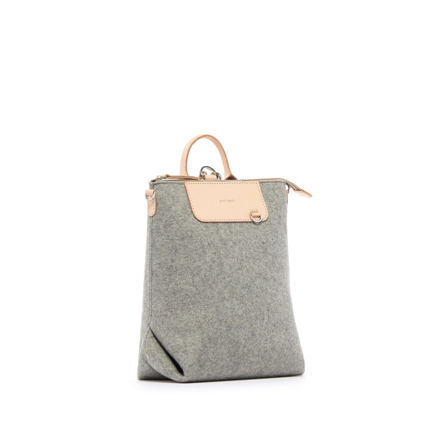 graf lantz mini backpack Bedford Backpack Mini Granite Felt, Natural Leather – TheHans