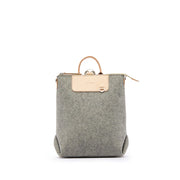 Bedford Backpack Mini Granite Felt, Natural Leather - TheHans