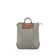 Bedford Backpack Mini Granite Felt, Sienna Leather - TheHans