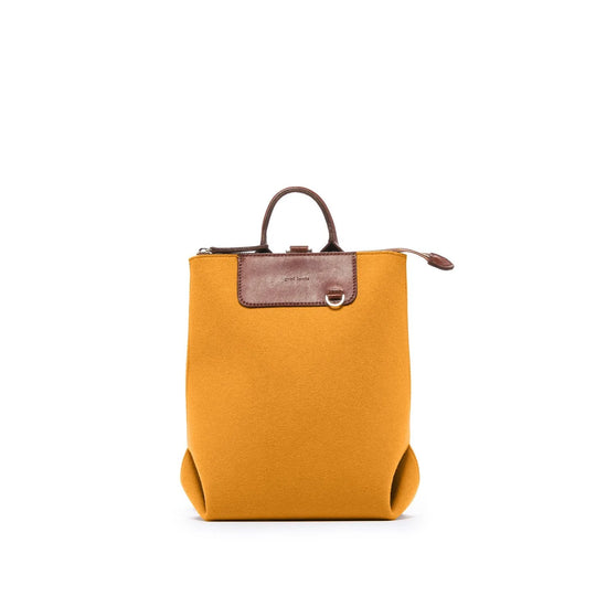 Bedford Backpack Mini Turmeric Felt, Sienna Leather - TheHans