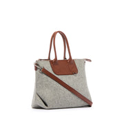 Bedford Satchel - Granite Felt, Sienna Leather - TheHans