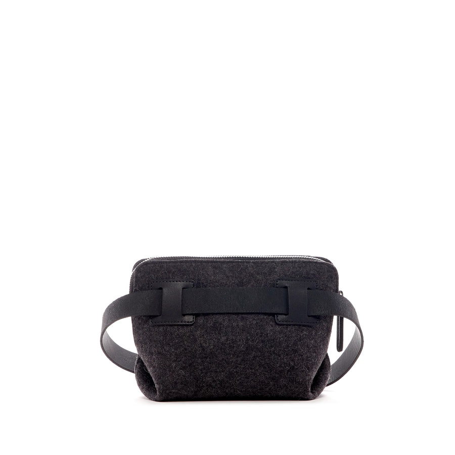 Bedford Belt Bag - Charcoal Felt, Black - TheHans