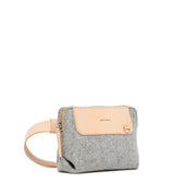 Bedford Belt Bag - Granite Felt, Natural Leather - TheHans