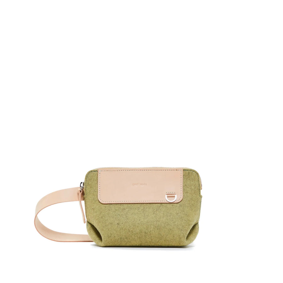 Bedford Belt Bag - Sage Felt, Natural - TheHans