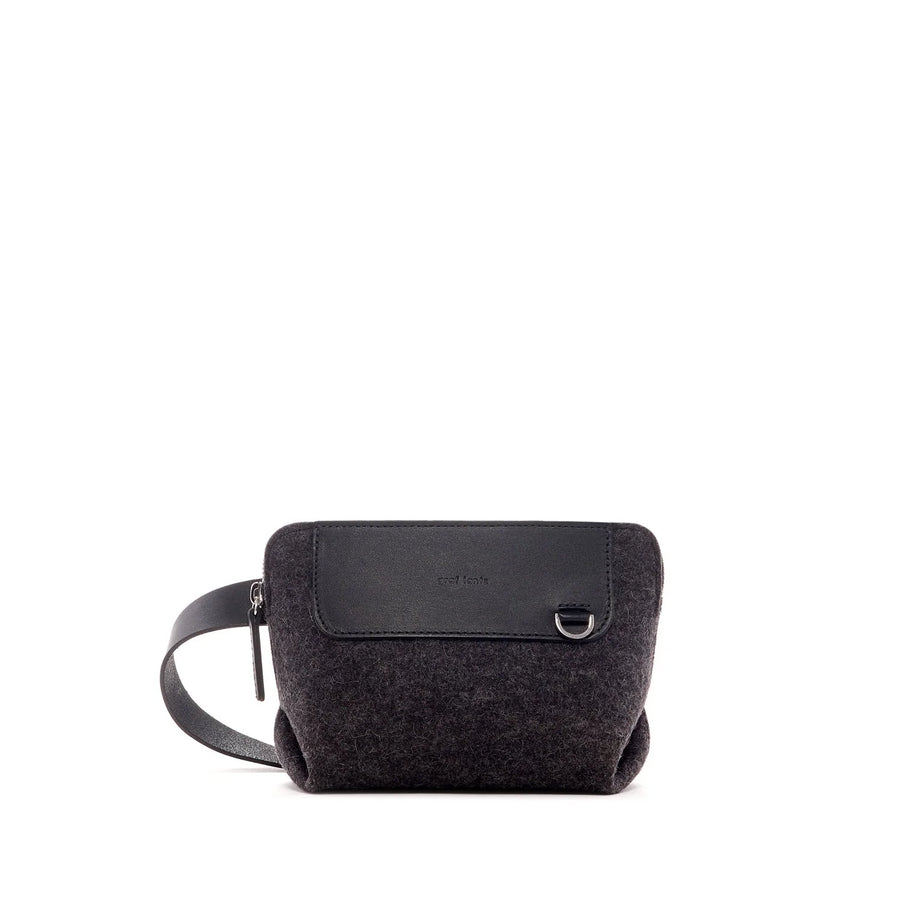 Bedford Belt Bag - Charcoal Felt, Black - TheHans