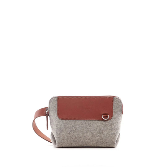 Bedford Belt Bag - Granite Felt, Sienna Leather - TheHans