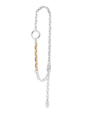 Two-Toned Diamond Cut Chain Bracelet