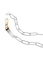 Two-Toned Square Clip Chain Bracelet