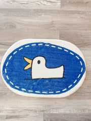 Blue Rug, Small Rug, Cute Rug 30” x 20”