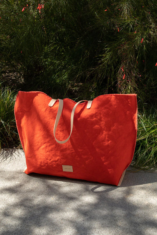 Hana Boat Bag - Poppy Canvas - TheHans