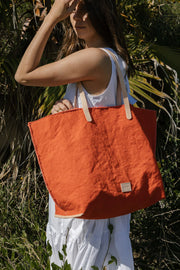 Hana Boat Bag - Poppy Canvas - TheHans