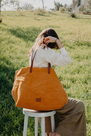 Hana Boat Bag - Turmeric Canvas - TheHans