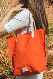 Hana Tote - Poppy Canvas - TheHans