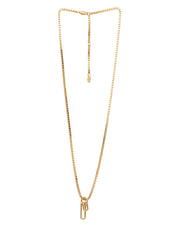 14 Gold Vermeil Lock-Motif Pendant Necklace